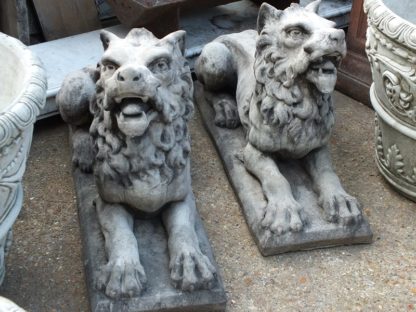 Ornamental hand cast lion statues