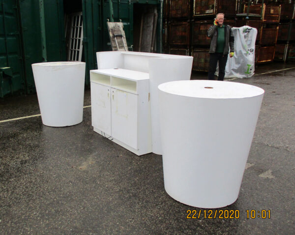 Reception Desk and Circular Pods - Dorton Reclaim